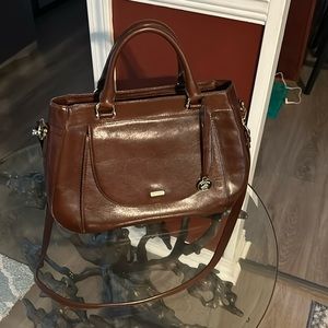 Brahmin Topsail brown leather bag. A lot of room for the size.